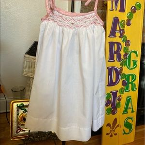 Smocked Infant Girls Sundress size 9 months by Bow Peep
